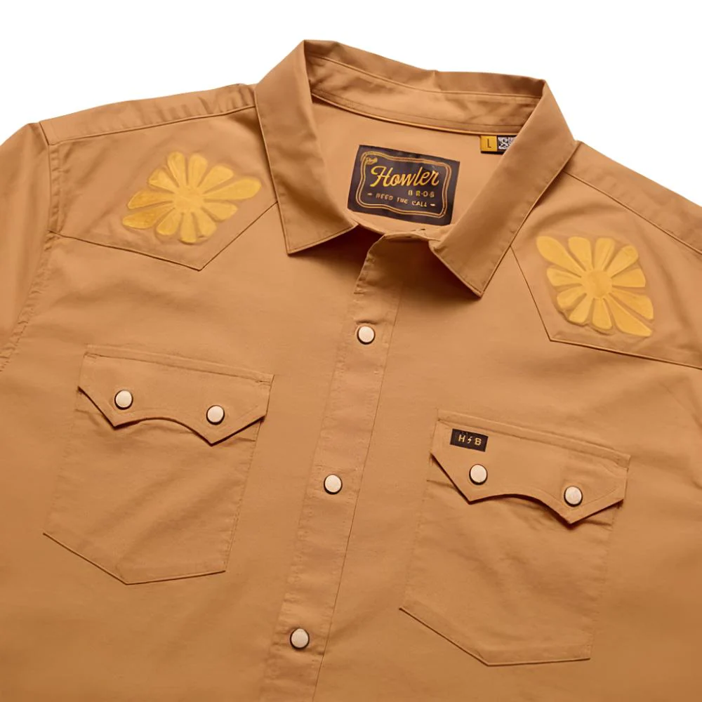 Howler Brothers Men's Crosscut Deluxe Long Sleeve Snapshirt - Image 6