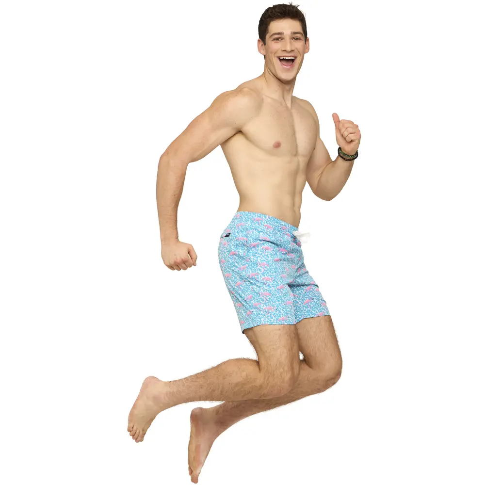 Chubbies Men's The Domingoes are for Flamingoes Swim Trunks - 7" Inseam - Image 3