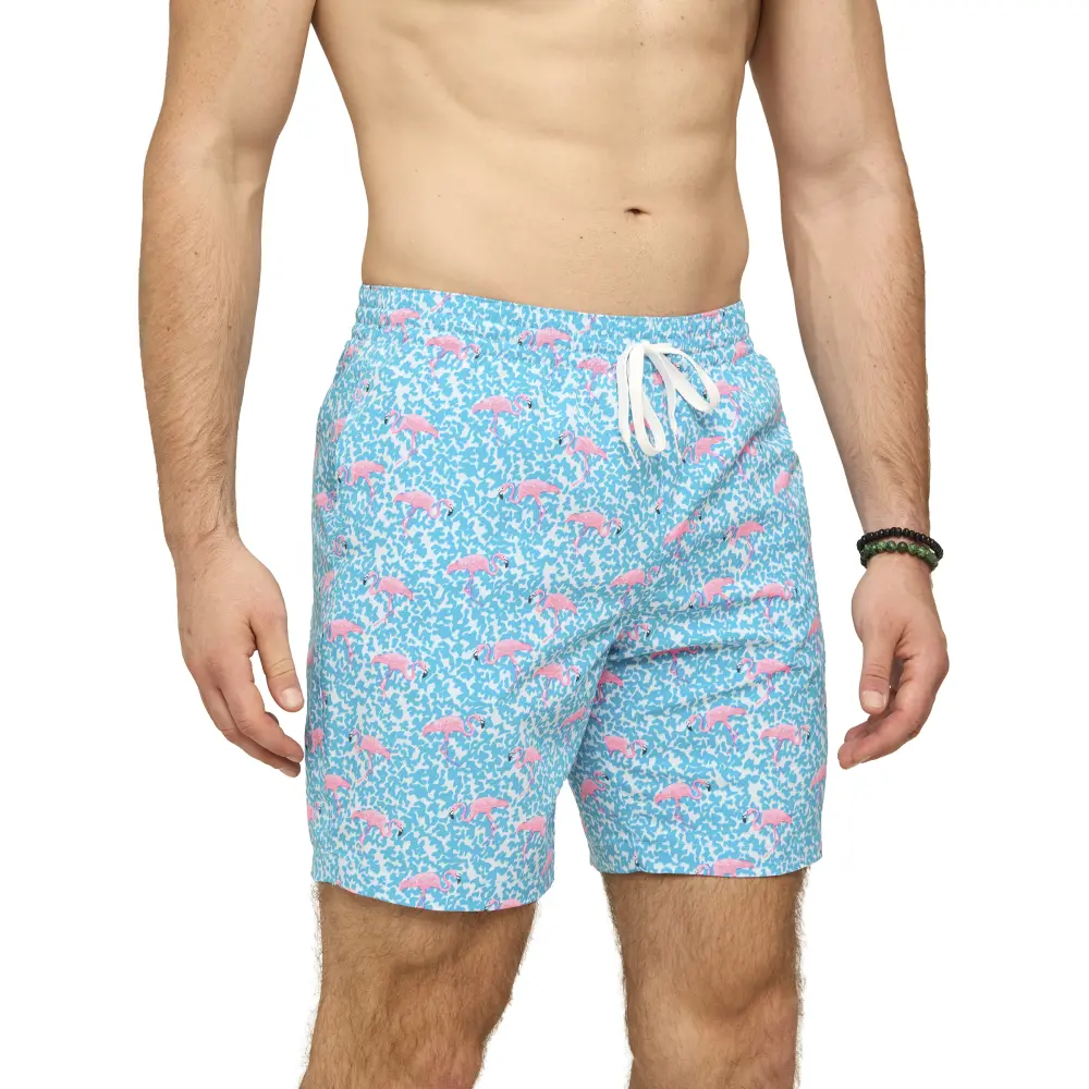 Chubbies Men's The Domingoes are for Flamingoes Swim Trunks - 7" Inseam - Image 5