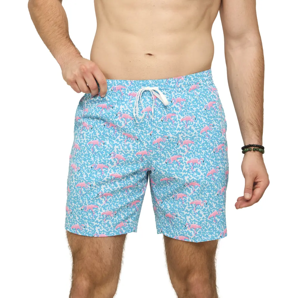 Chubbies Men's The Domingoes are for Flamingoes Swim Trunks - 7" Inseam - Image 6
