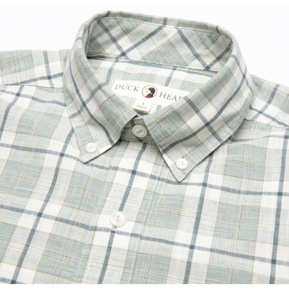 Men's Fanning Plaid Slub Short Sleeve Shirt - Image 2