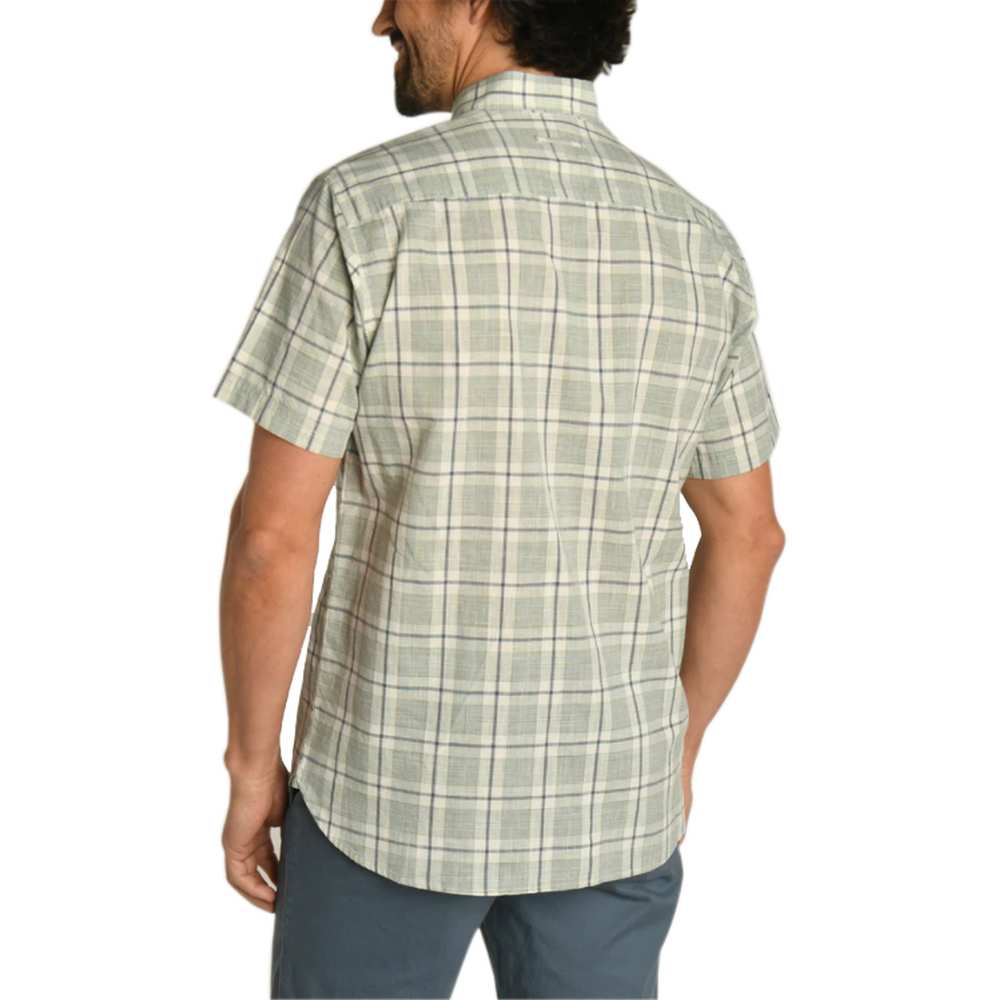 Men's Fanning Plaid Slub Short Sleeve Shirt - Image 4