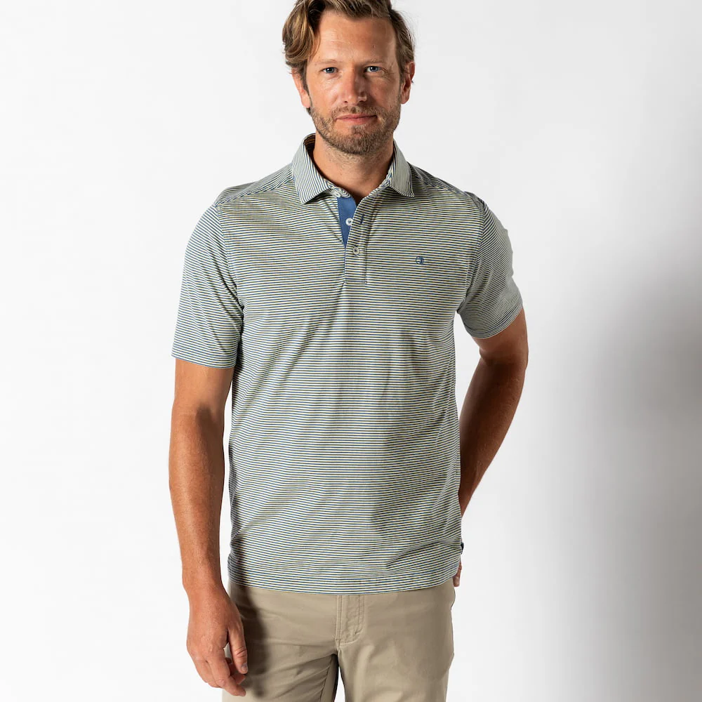 Duck Head Men's Striped Hannover Pima Cotton Polo - Image 2