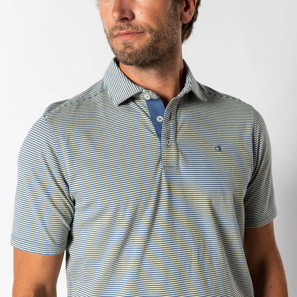 Duck Head Men's Striped Hannover Pima Cotton Polo - Image 3