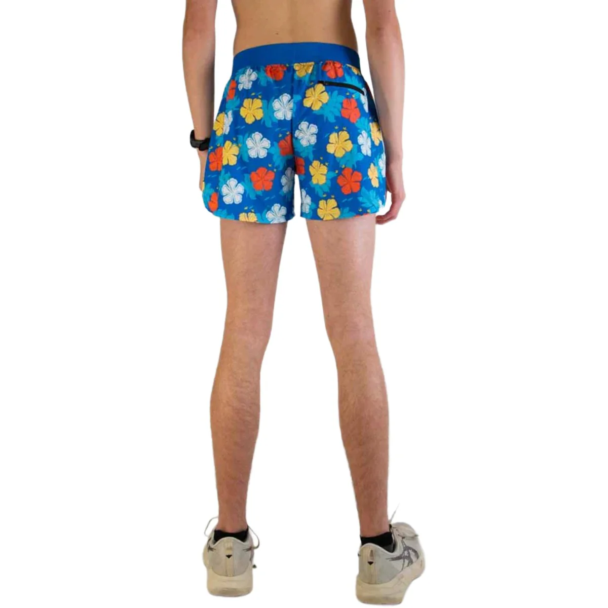 ChicknLegs Men's Hawaiian Half Split Shorts 4" - Image 2
