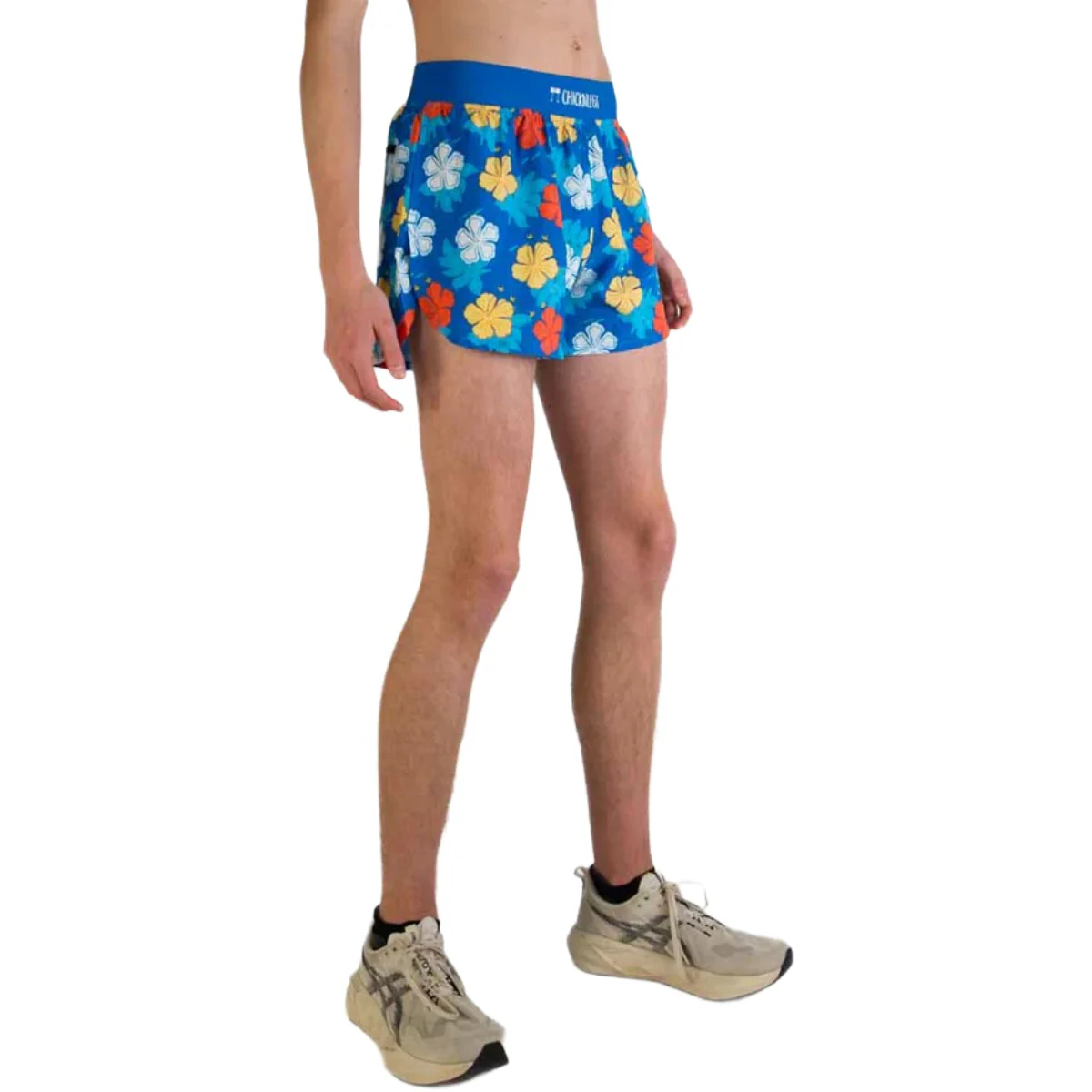 ChicknLegs Men's Hawaiian Half Split Shorts 4" - Image 4