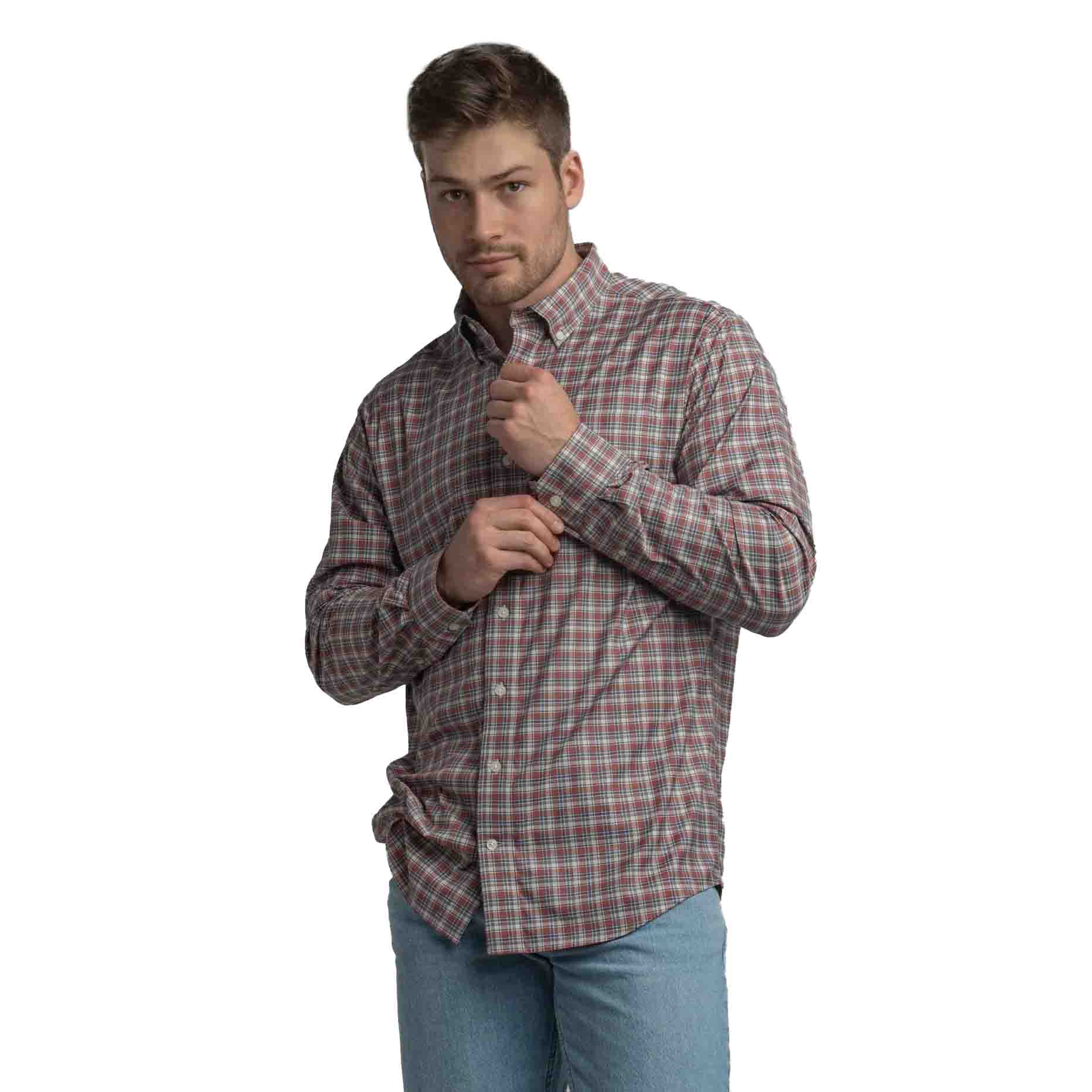 Southern Shirt Company Men's Hawthorne Plaid Long Sleeve Shirt - Image 2