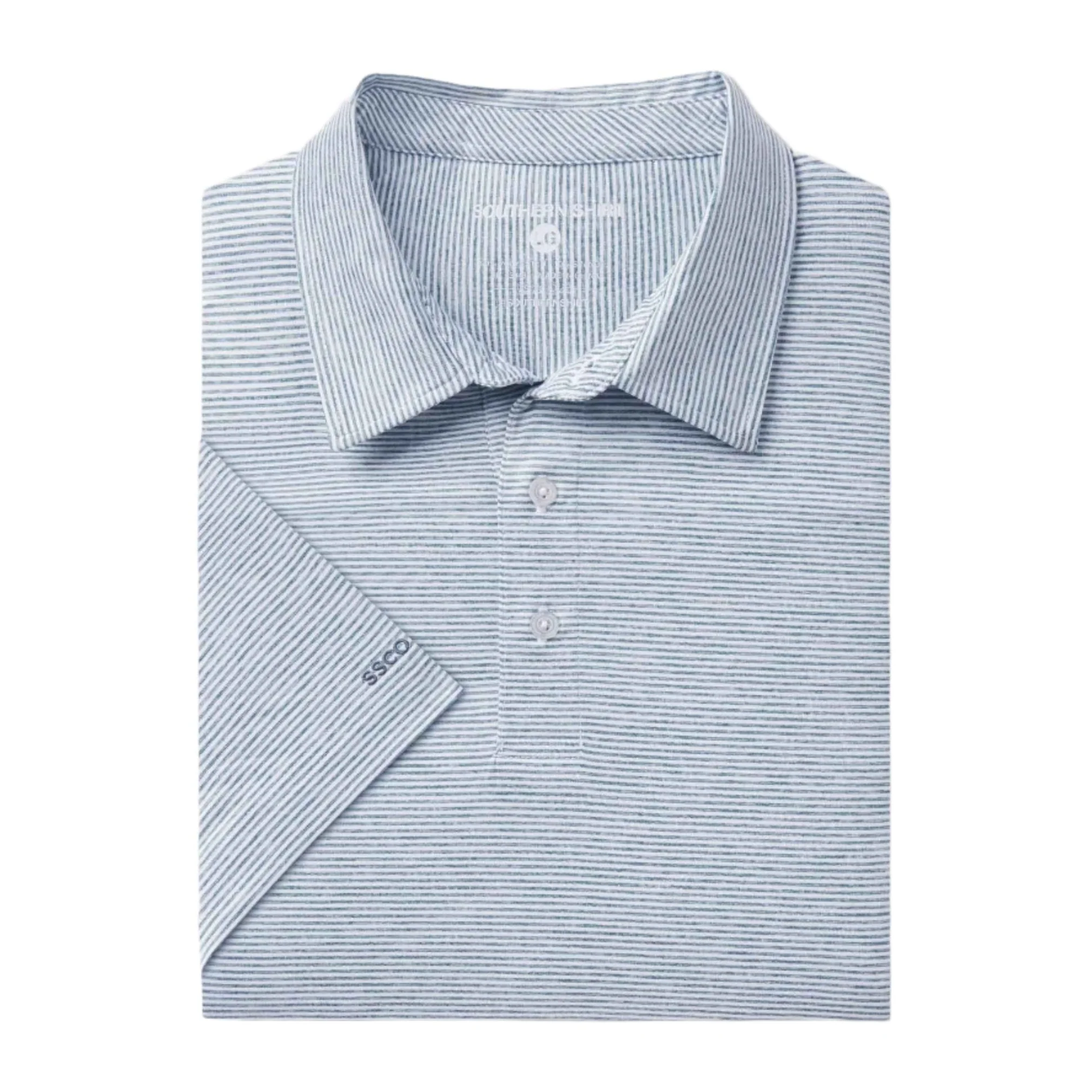 Southern Shirt Men's Heather Madison Stripe Polo - Image 13