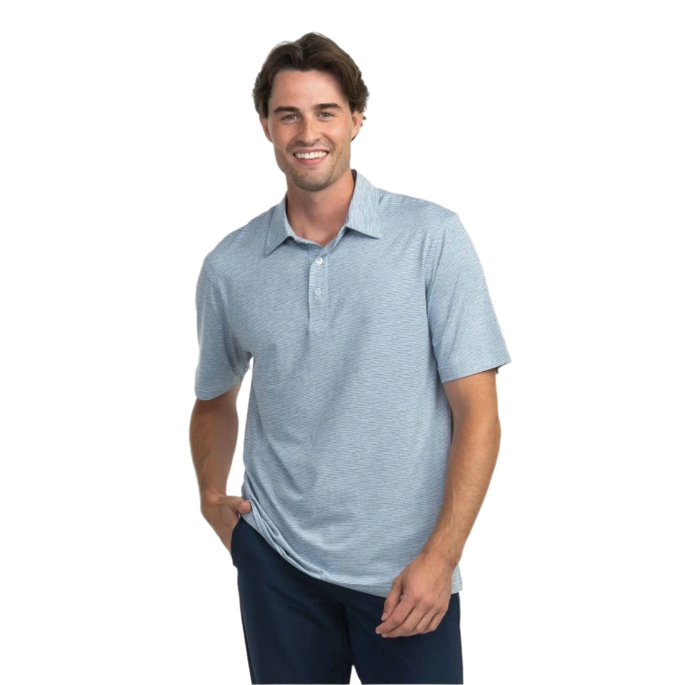 Southern Shirt Men's Heather Madison Stripe Polo - Image 14