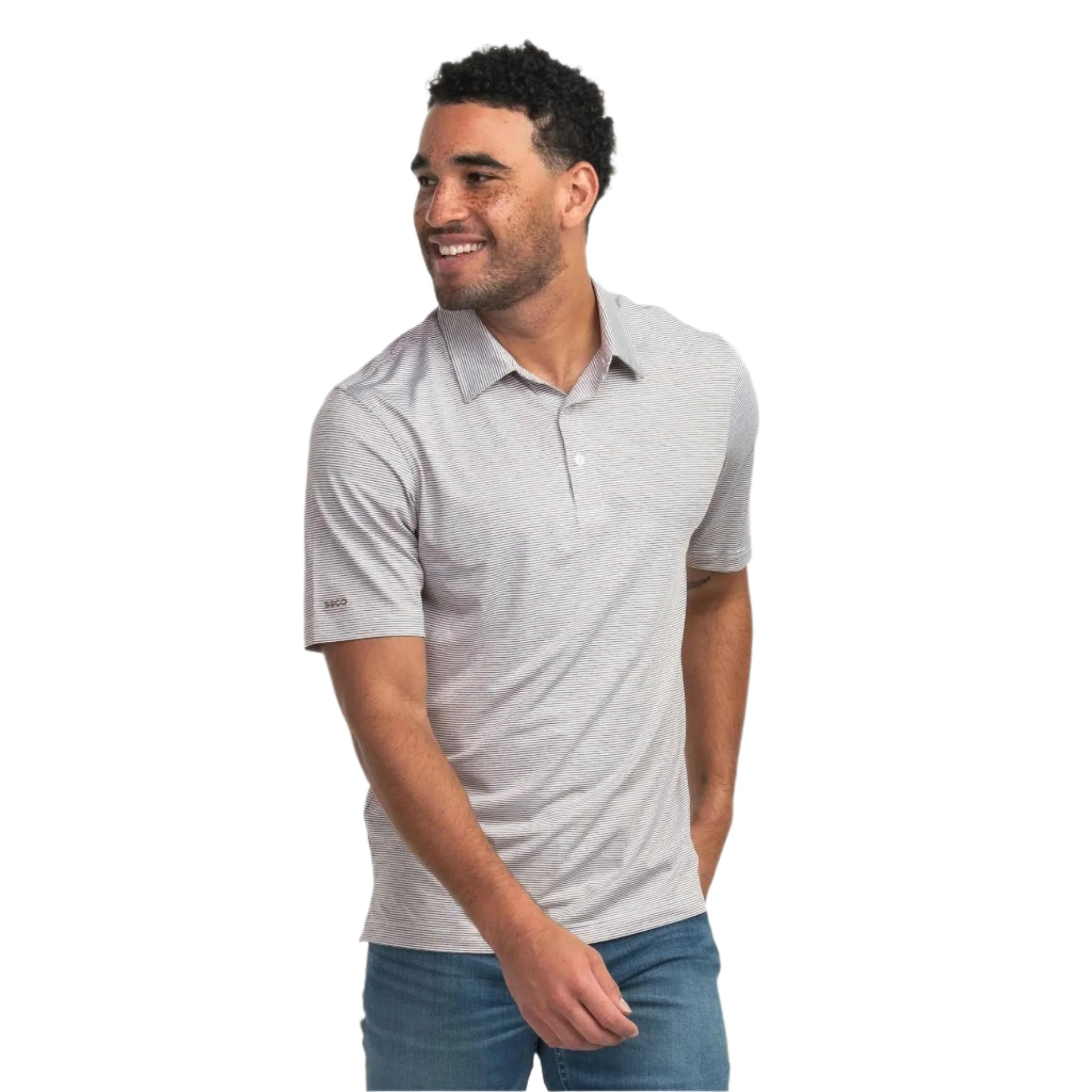 Southern Shirt Men's Heather Madison Stripe Polo - Image 2