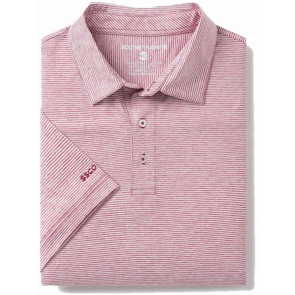 Southern Shirt Men's Heather Madison Stripe Polo - Image 4