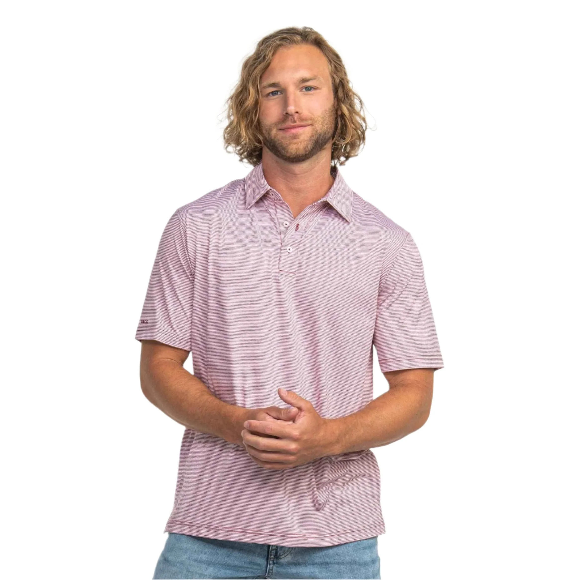 Southern Shirt Men's Heather Madison Stripe Polo - Image 5