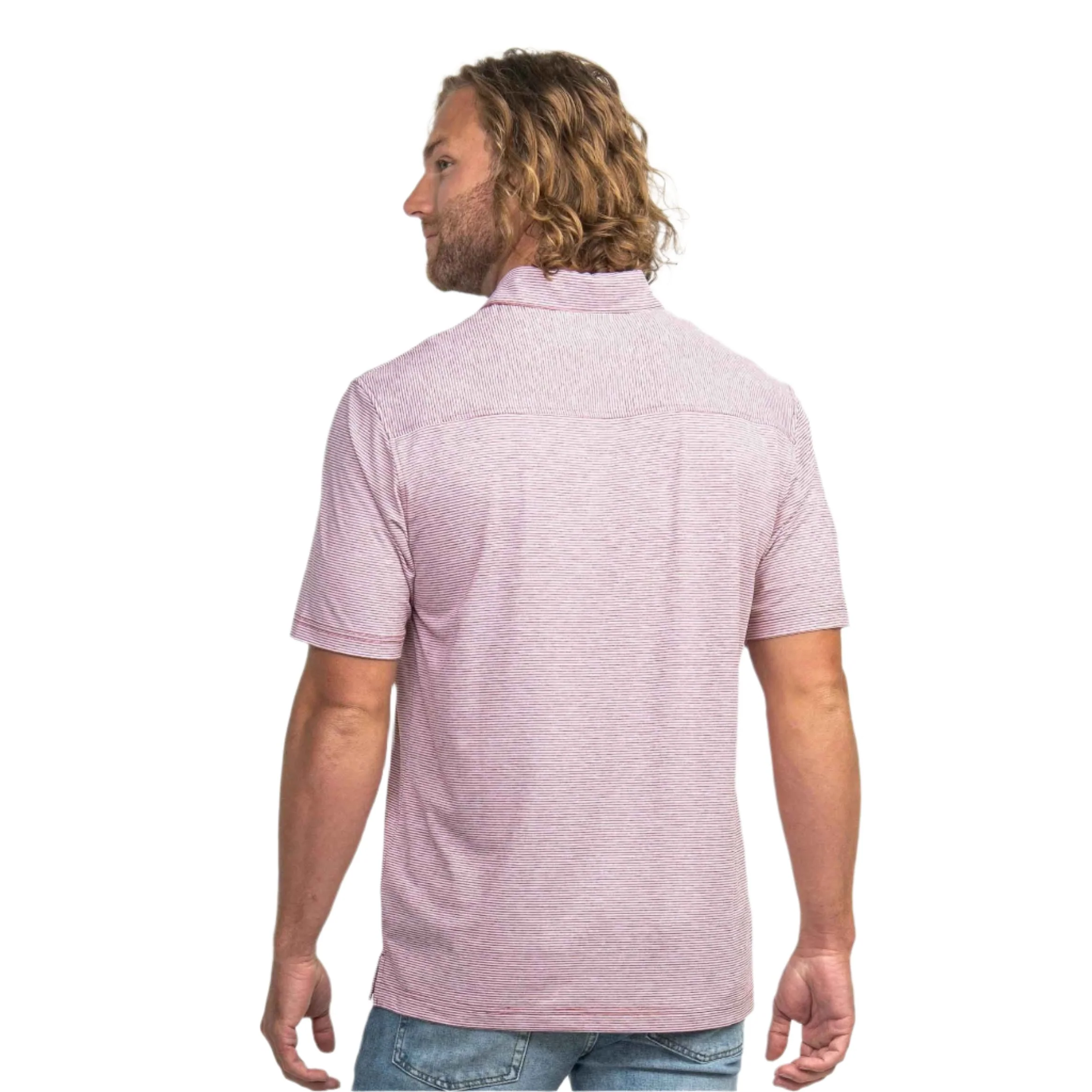 Southern Shirt Men's Heather Madison Stripe Polo - Image 6