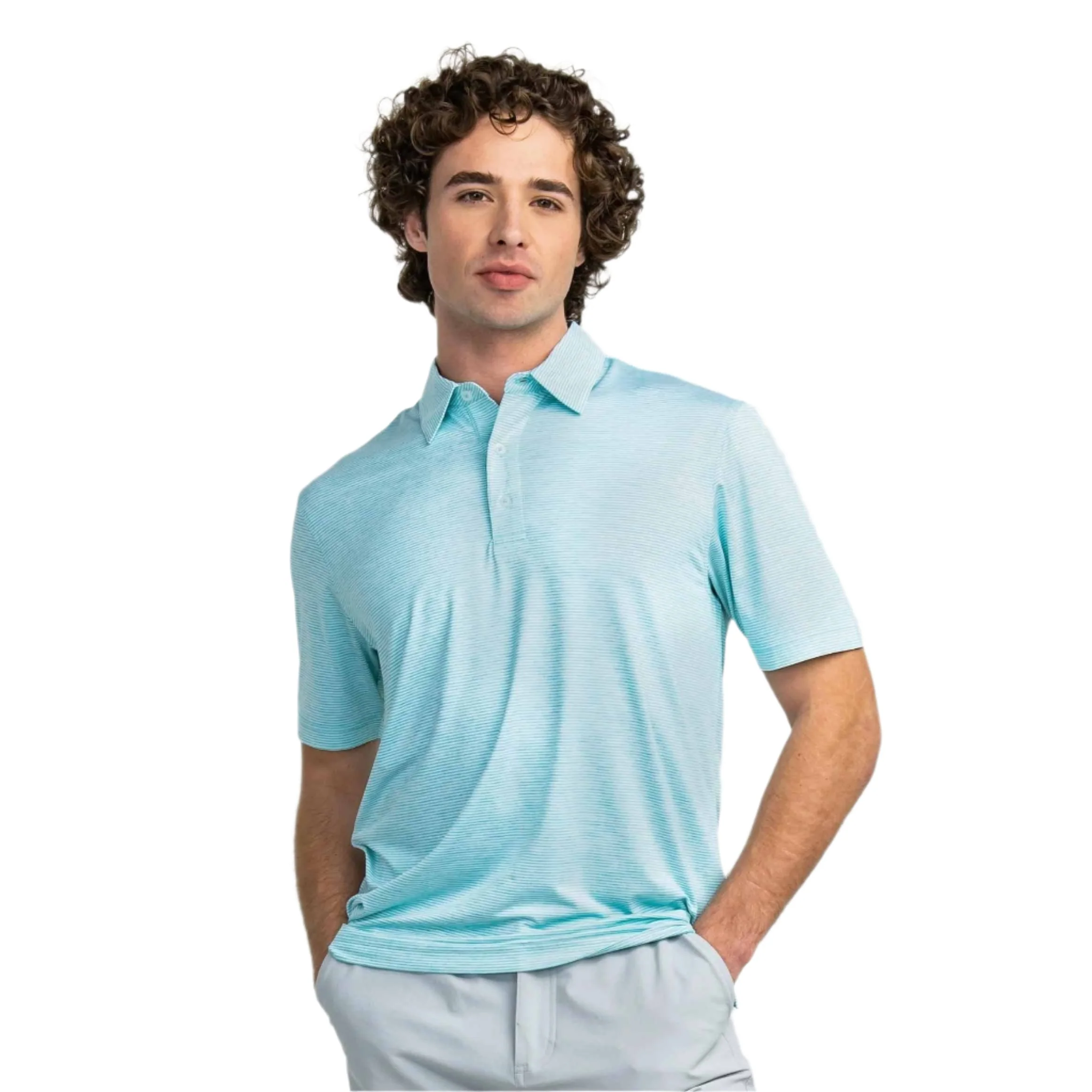 Southern Shirt Men's Heather Madison Stripe Polo - Image 8