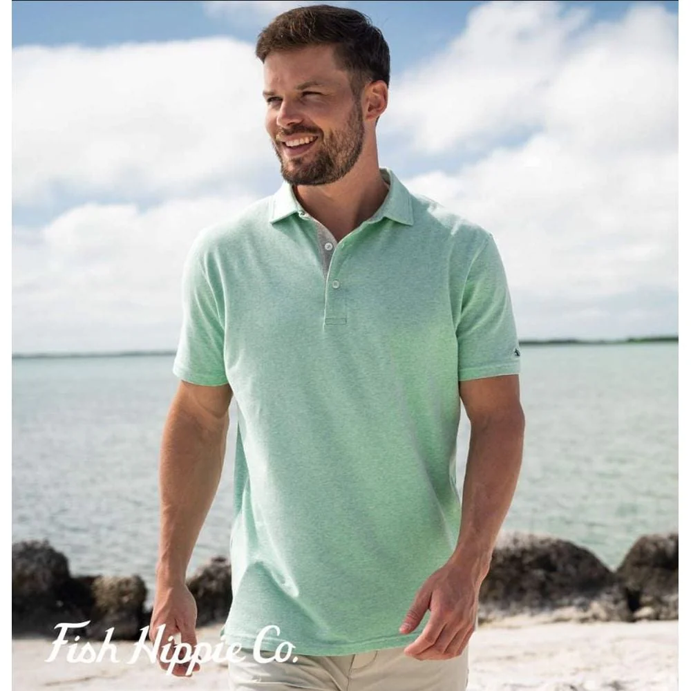 Men's Heathered Beacham Polo - Image 4