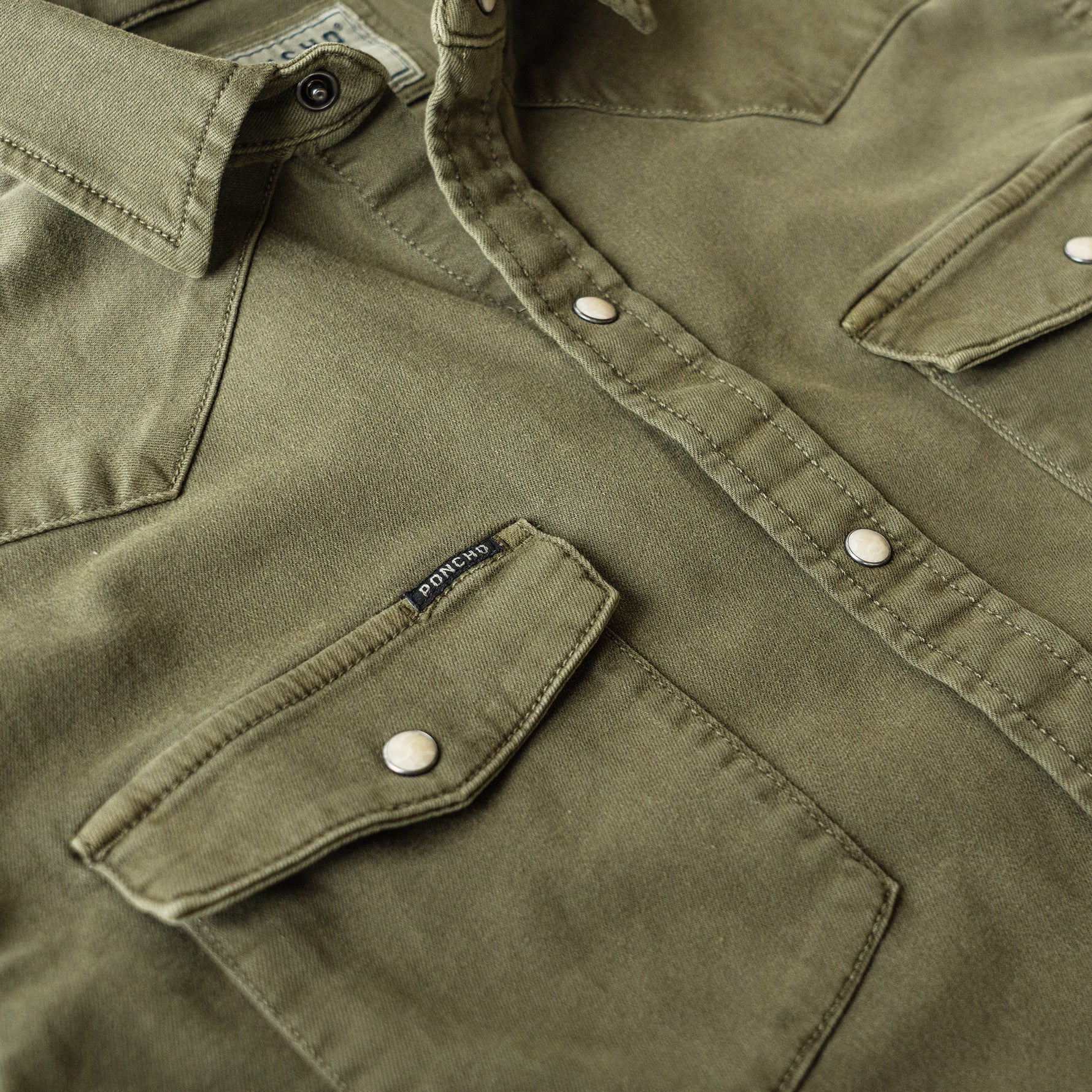 Poncho Men's Denim Western Performance Long Sleeve - The Hidalgo - Image 3