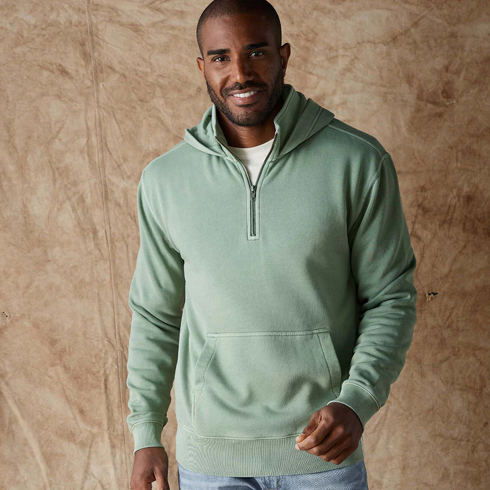 The Normal Brand Men's Jackie Premium Fleece Quarter Zip Hoodie - Image 3