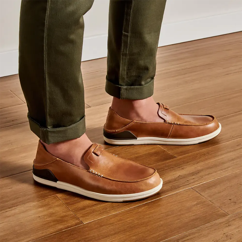 Olukai Men's Kakaha Leather Slip-On Shoes - Image 6