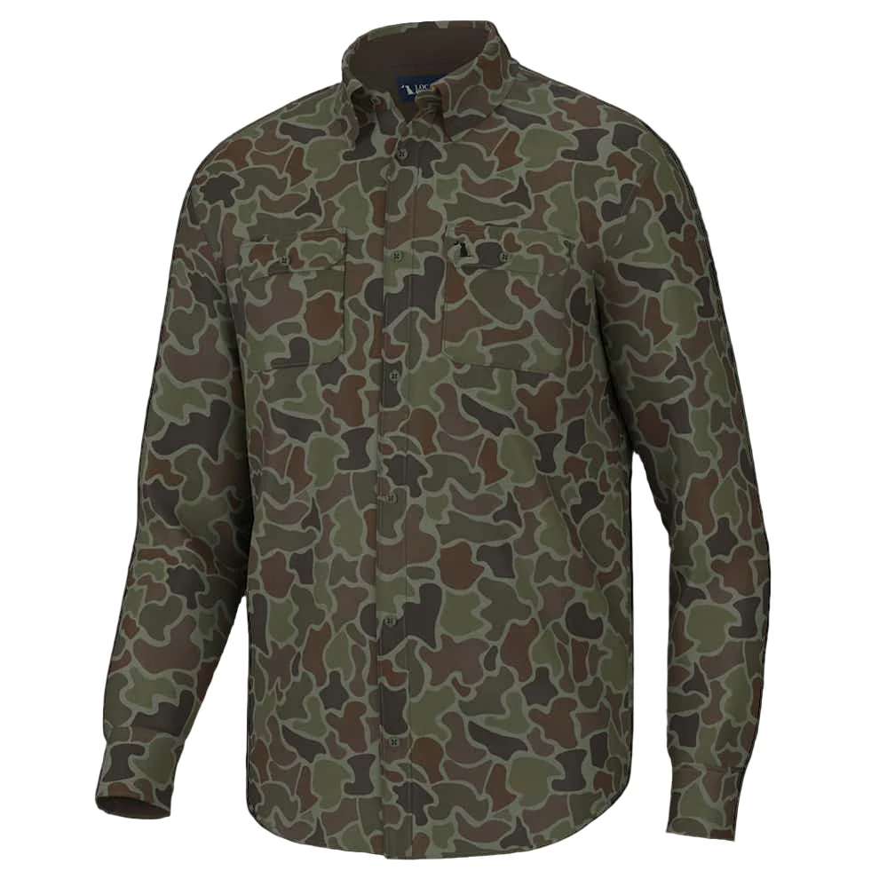 Local Boy Men's Camo Long Sleeve Button Up Shirt - Image 3