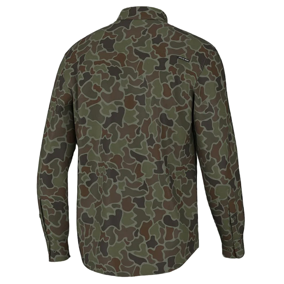 Local Boy Men's Camo Long Sleeve Button Up Shirt - Image 4