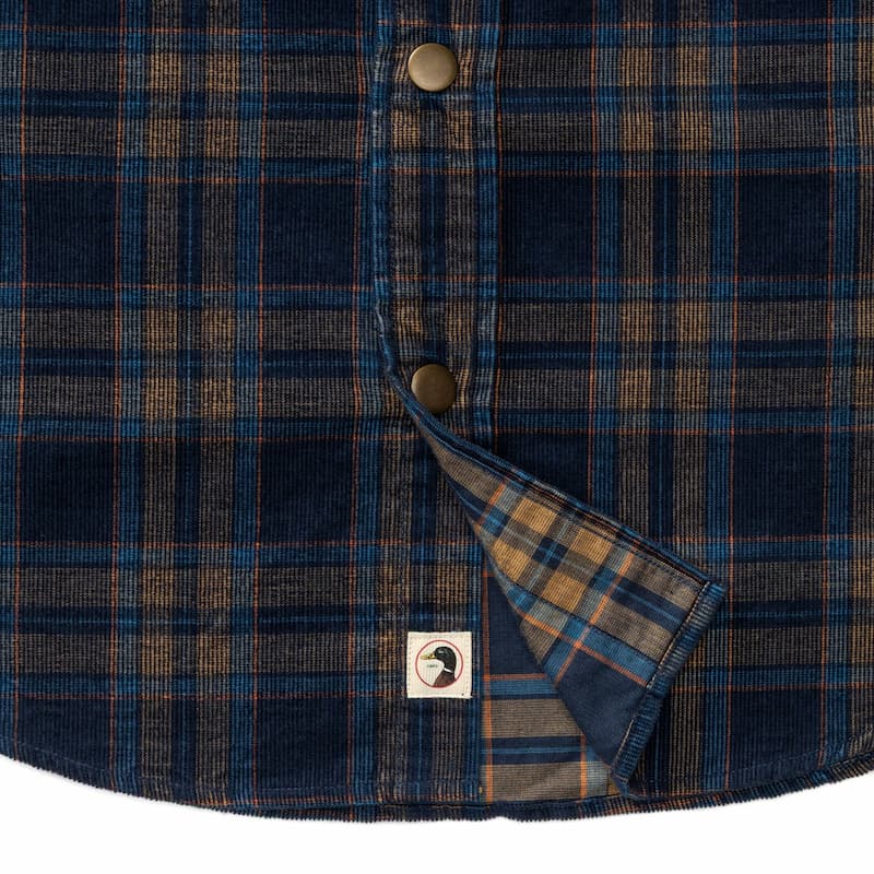 Duck Head Men's Long Sleeve Corduroy Plaid Snap Shirt - Cavern - Image 4