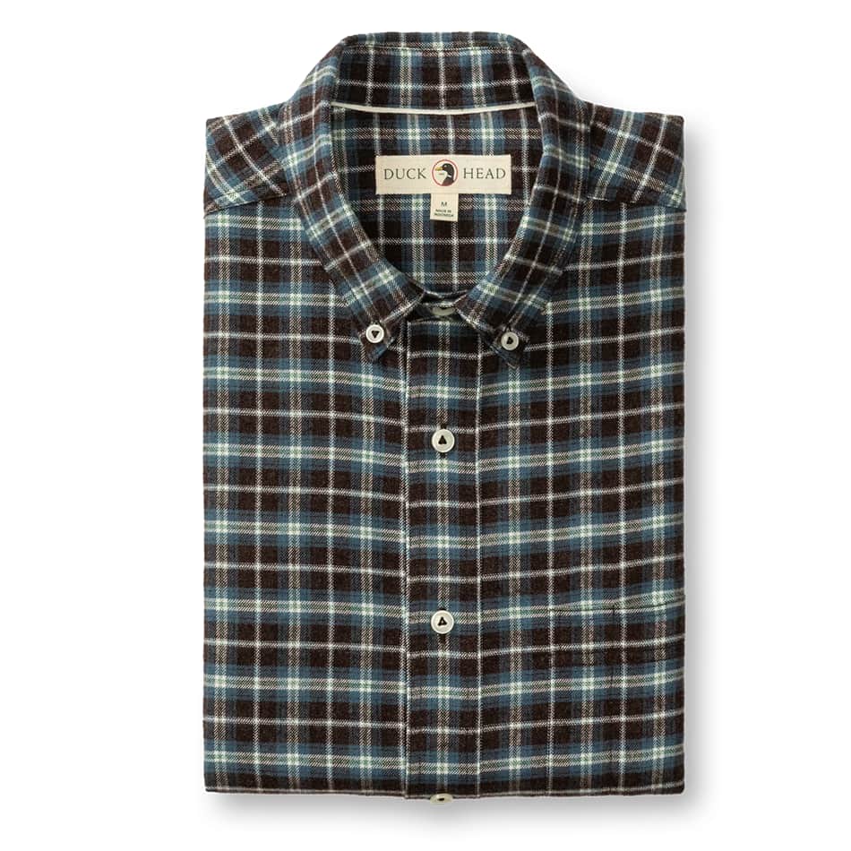Duck Head Men's Long Sleeve Cotton Flannel Sport Shirt - Calvin Plaid - Image 2