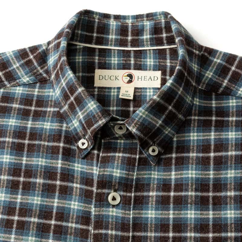 Duck Head Men's Long Sleeve Cotton Flannel Sport Shirt - Calvin Plaid - Image 3