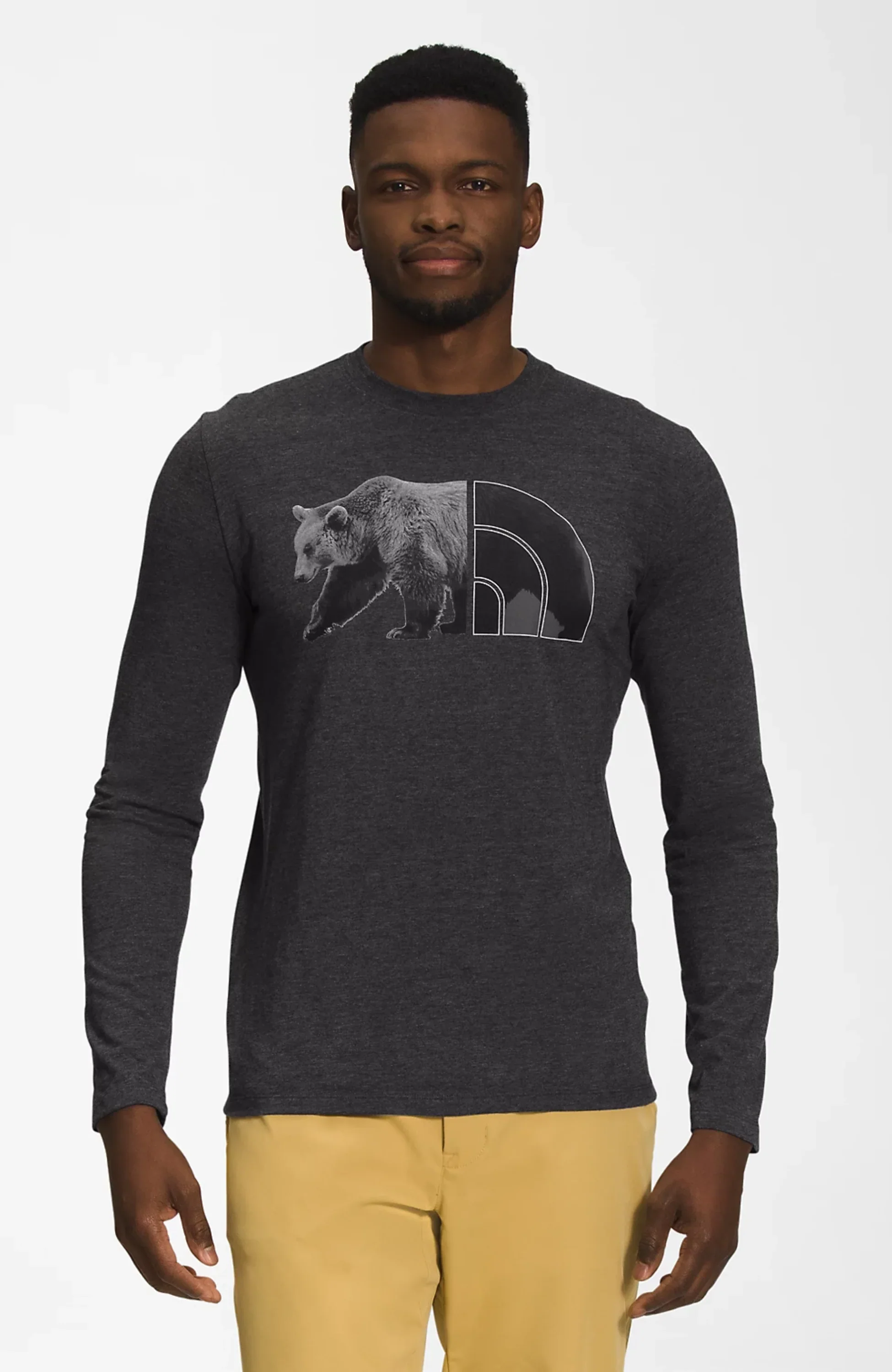 Men's Triblend Bear Long Sleeve Tee - Image 3