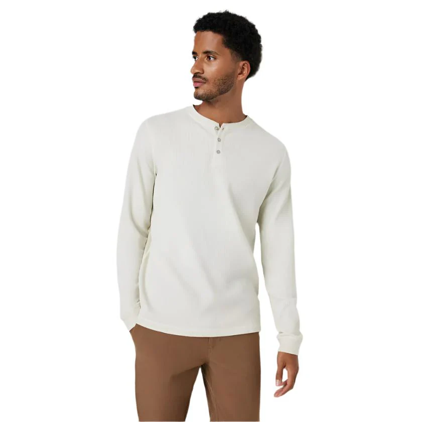 Vuori Men's Long Sleeve Waffle Henley - Image 2