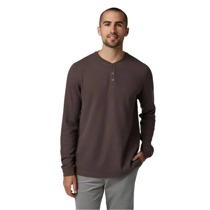 Vuori Men's Long Sleeve Waffle Henley - Image 5