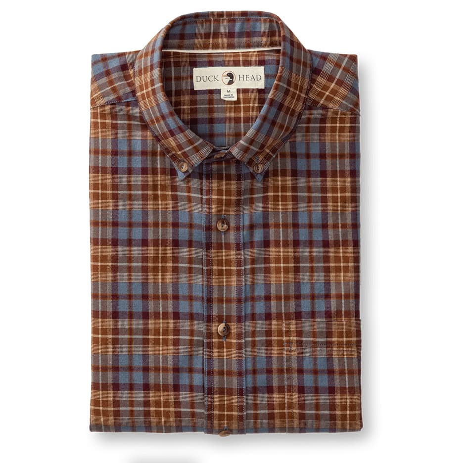 Duck Head Men's Long Sleeve Cotton Wool Sport Shirt - Houser Plaid - Image 2