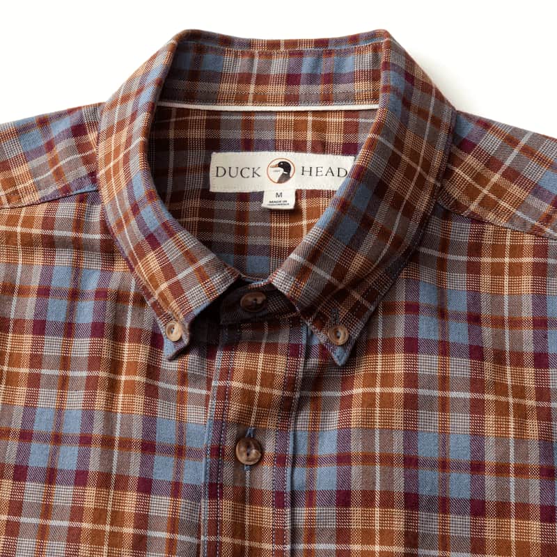 Duck Head Men's Long Sleeve Cotton Wool Sport Shirt - Houser Plaid - Image 3