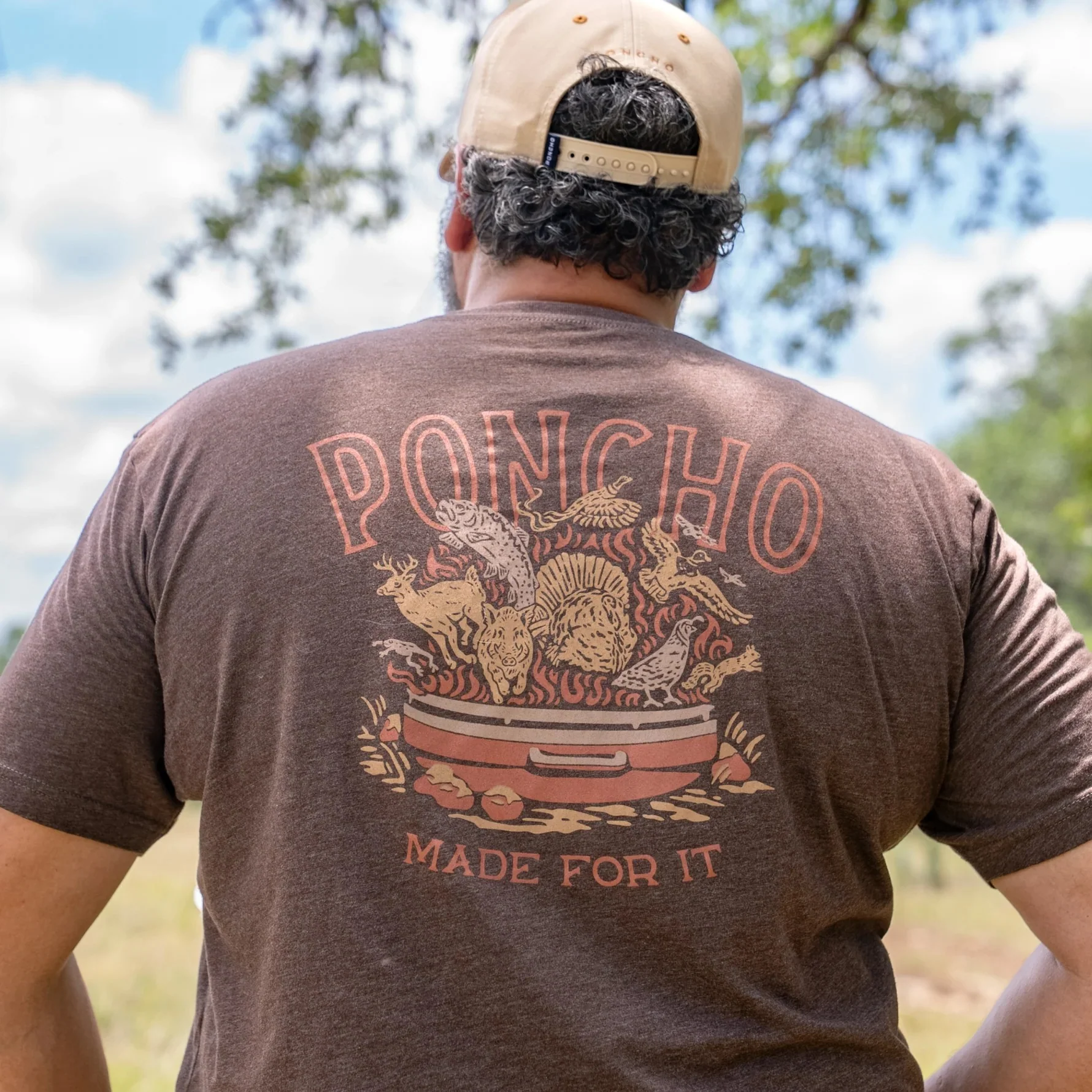 Poncho Short Sleeve T-Shirt - Land to Table - Image 2