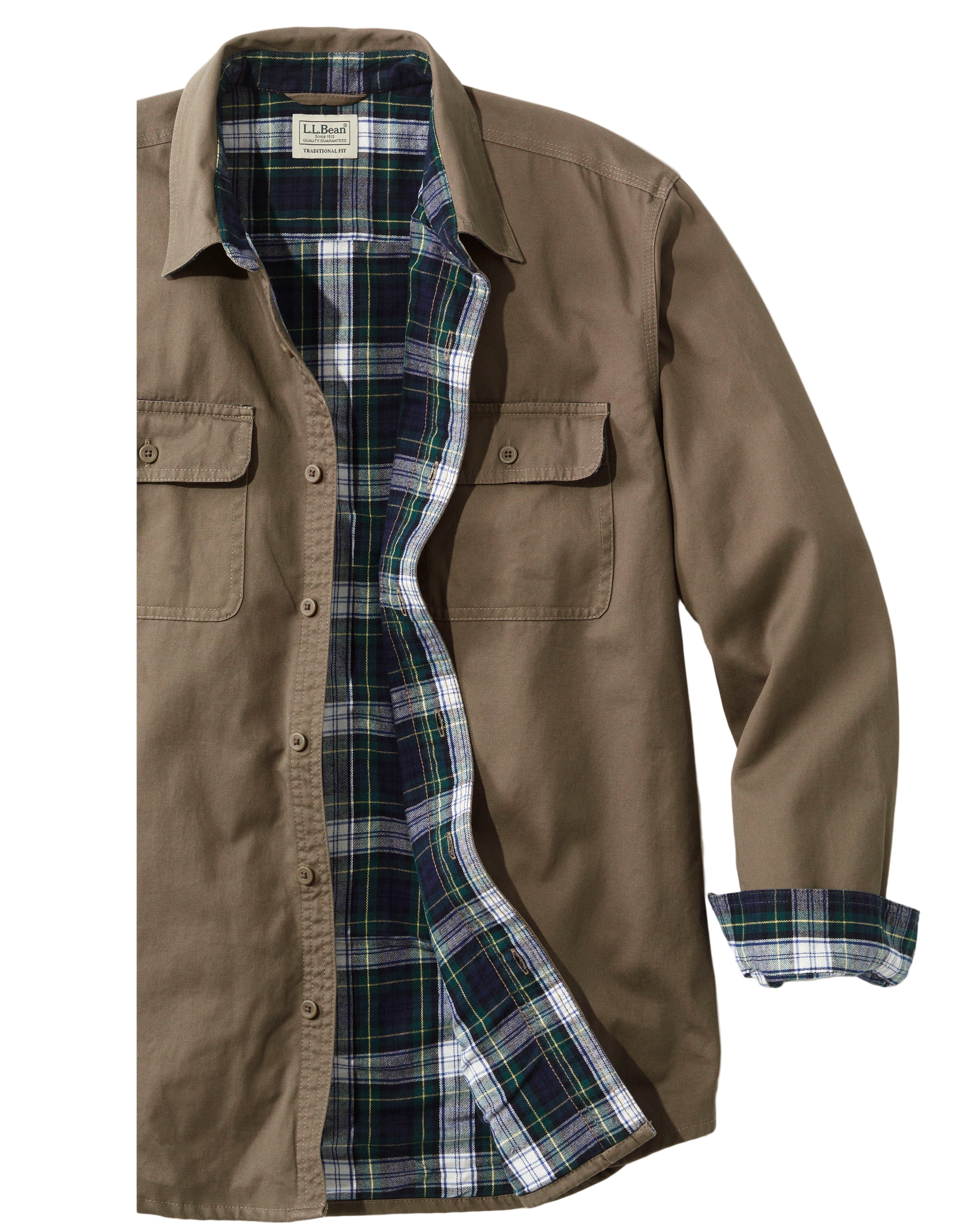 L.L. Bean Men's Lined Hurricane Long Sleeve Shirt - Image 2