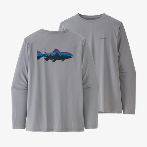 Patagonia Men's Cap Cool Daily Fish Graphic Long Sleeve Shirt - Image 3