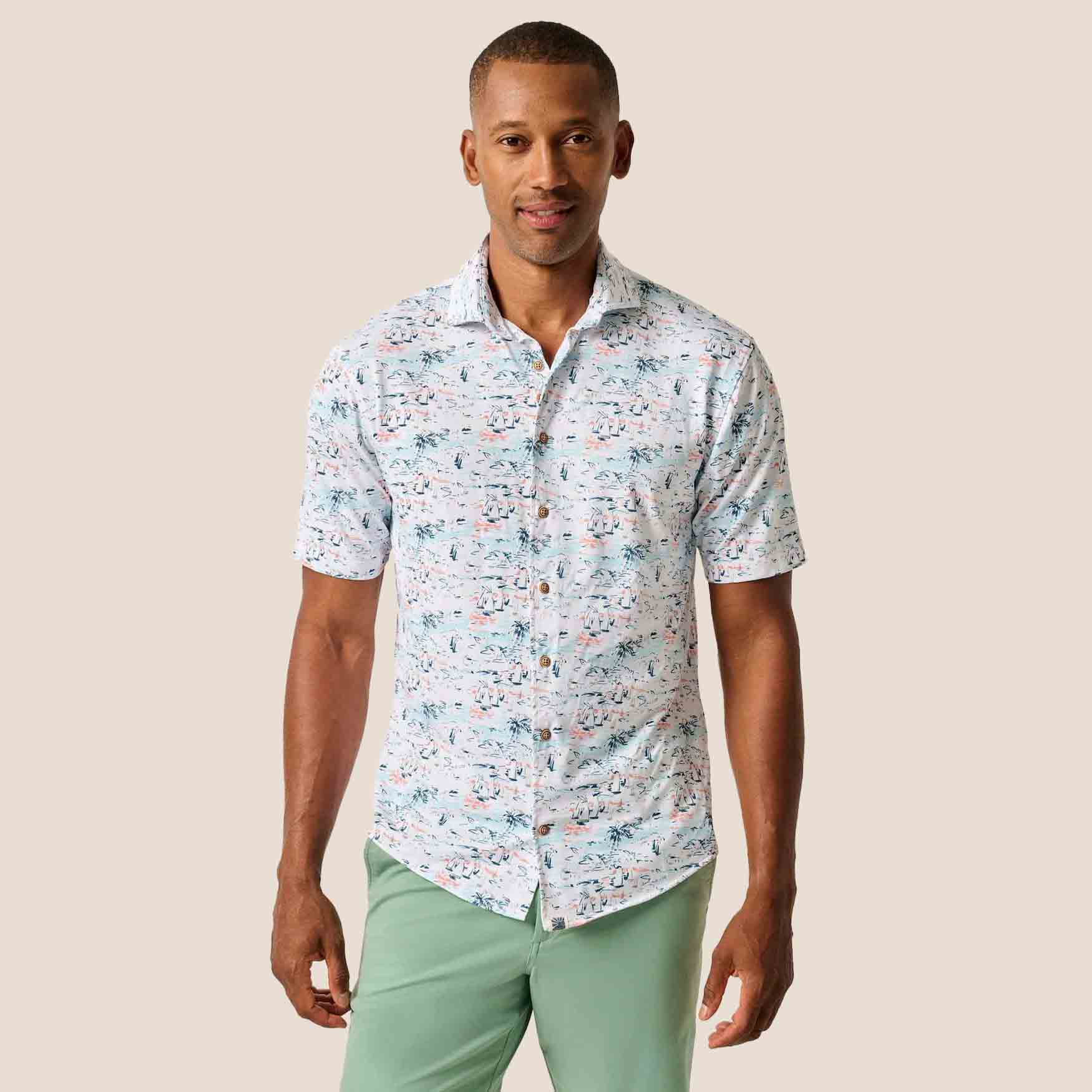 Johnnie-O Men's Making Waves Short-Sleeve Shirt - Image 2