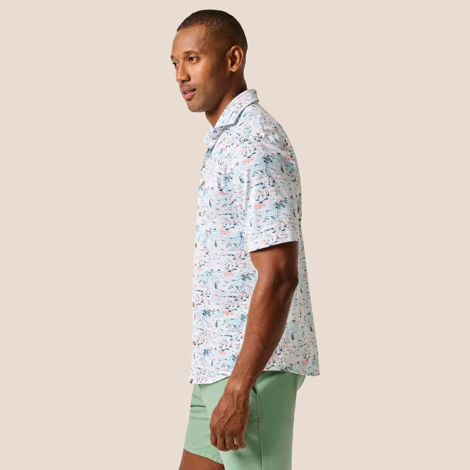 Johnnie-O Men's Making Waves Short-Sleeve Shirt - Image 3