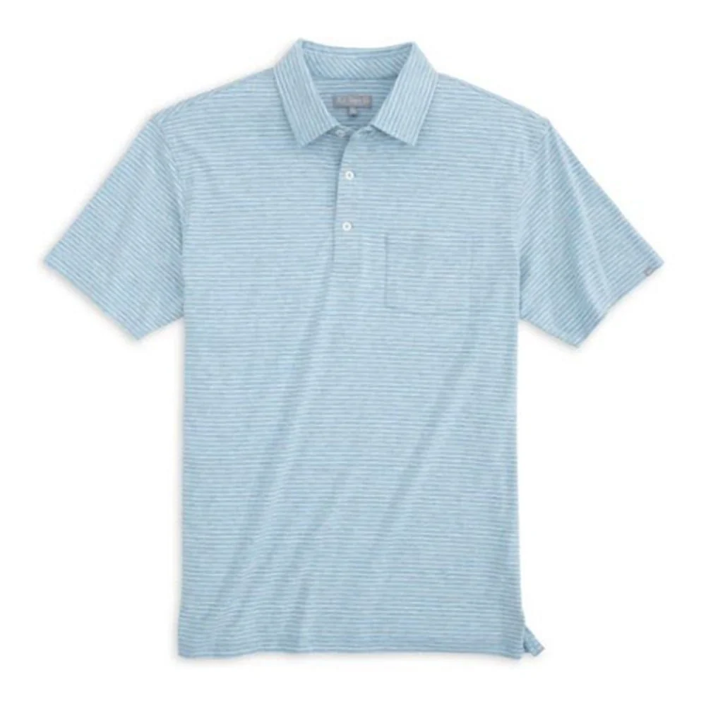 Men's Melange Stripe Polo - Image 2