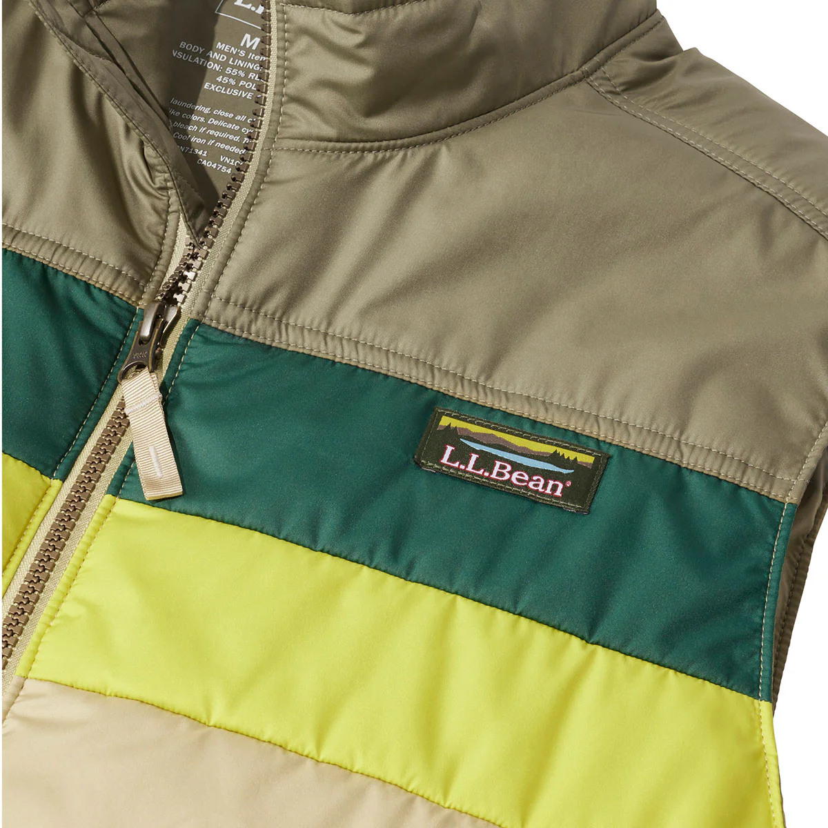 L.L. Bean Men's Mountain Classic Puffer Color Block Vest - Image 5