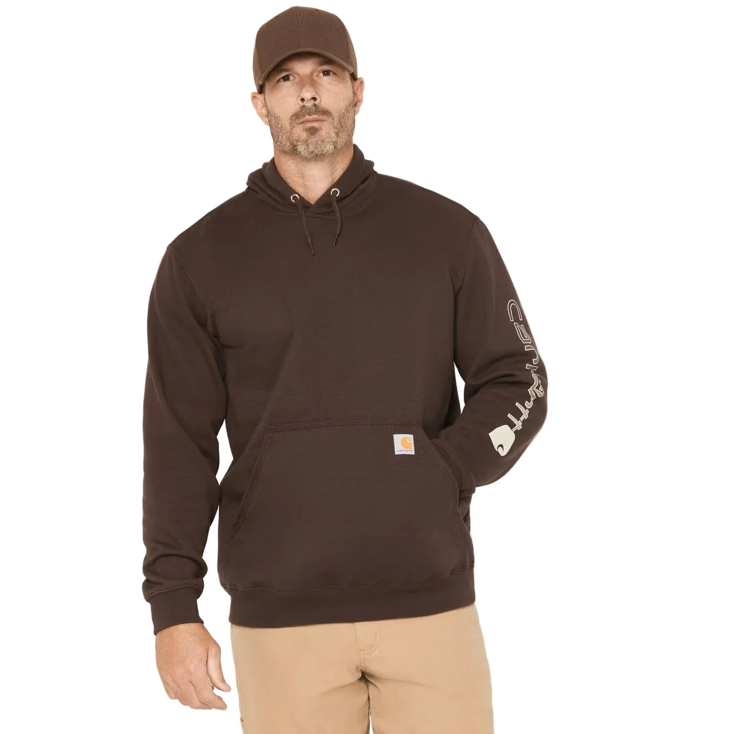 Carhartt Men's Midweight Logo Hooded Sweatshirt - Image 5
