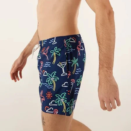 Chubbies Men's Neon Light Swim Trunks ZP-7" - Image 4