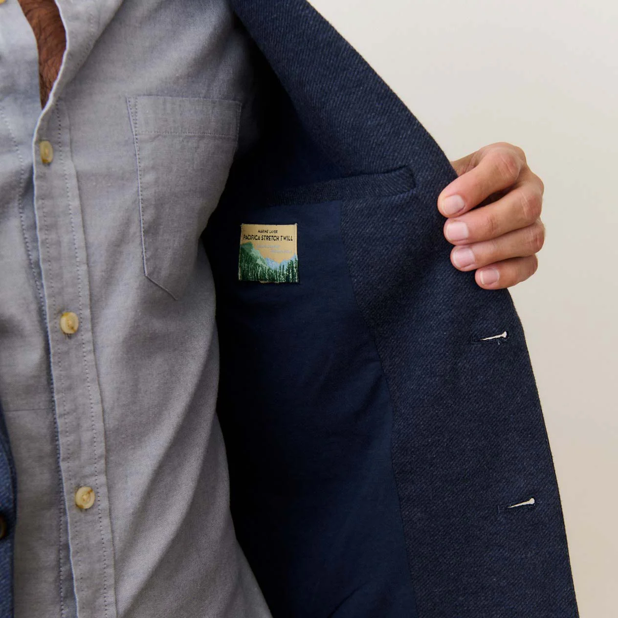 Marine Layer Men's Pacifica Twill Blazer - Image 6