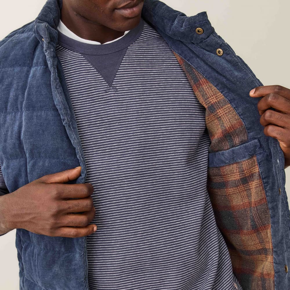 Marine Layer Men's Palisades Corduroy Puffer Vest - Image 3