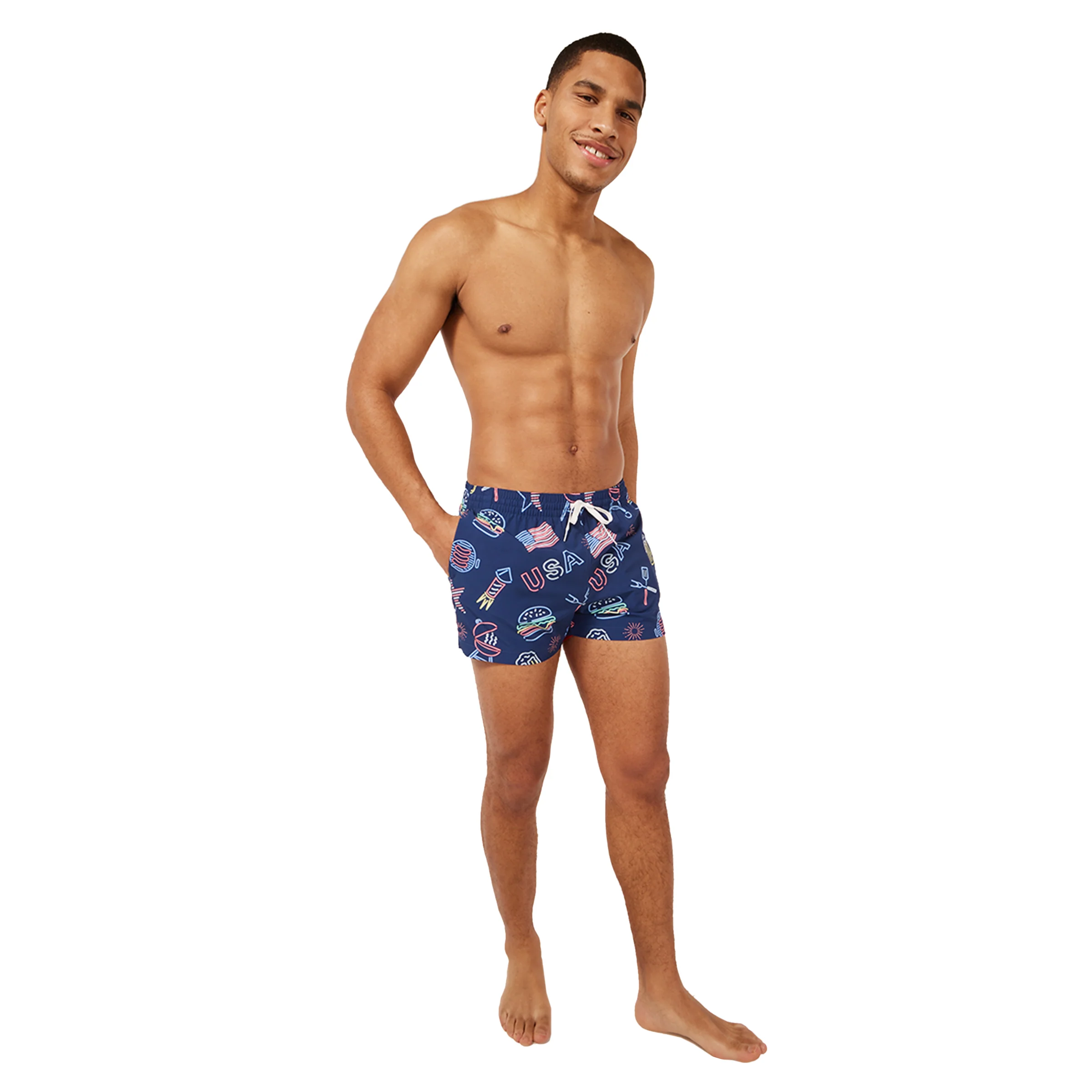 Chubbies Men's Patriotic Lights Swim Trunks - 4" Inseam - Image 7