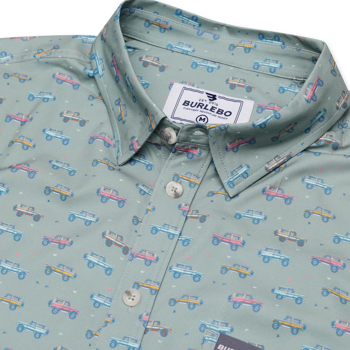 Burlebo's Men's Performance Short Sleeve Button Up Shirt - Image 8