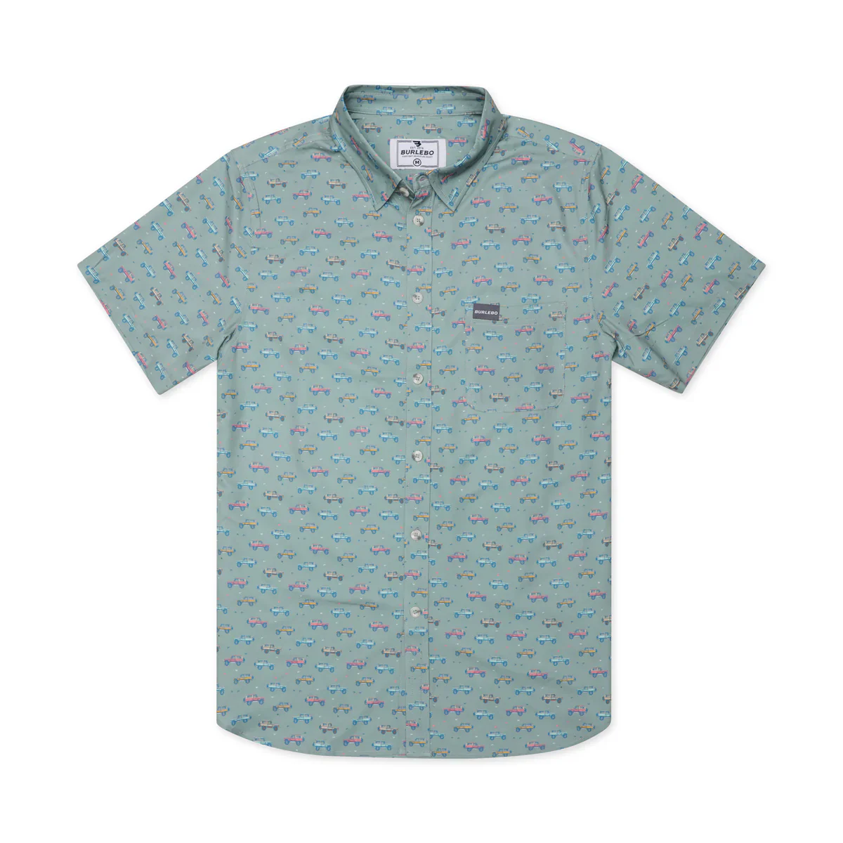 Burlebo's Men's Performance Short Sleeve Button Up Shirt - Image 9