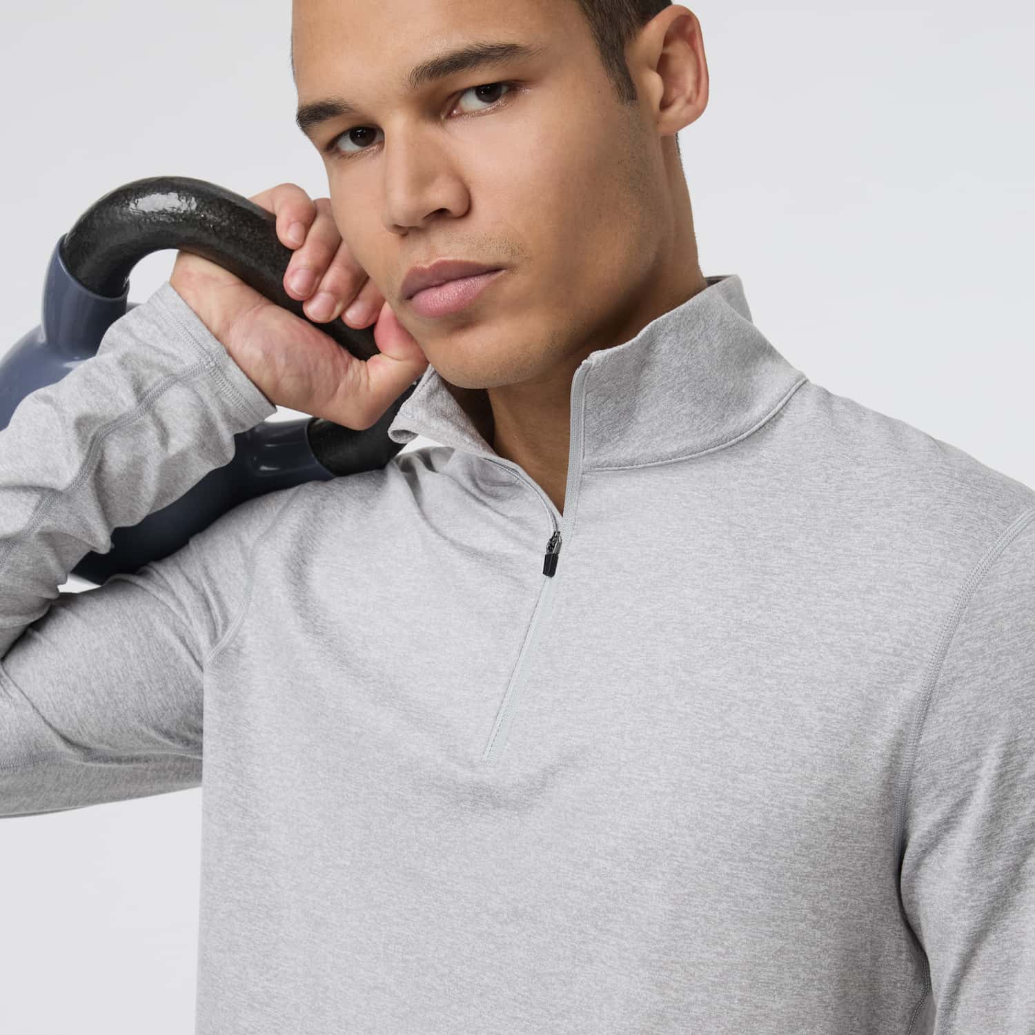 Vuori Men's Ponto Half Zip Mock Neck Pullover - Image 4