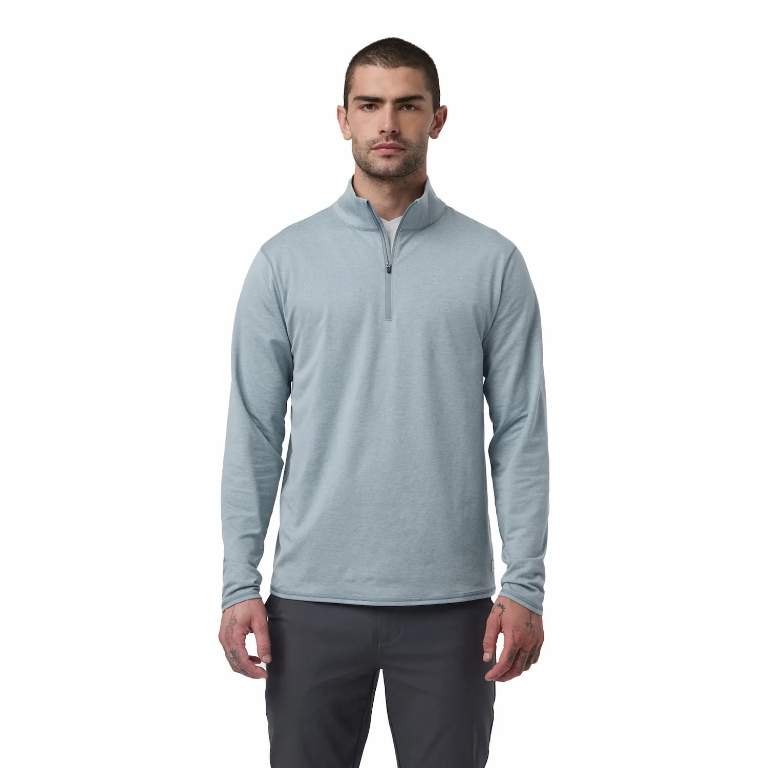 Vuori Men's Ponto Half Zip Mock Neck Pullover - Image 5