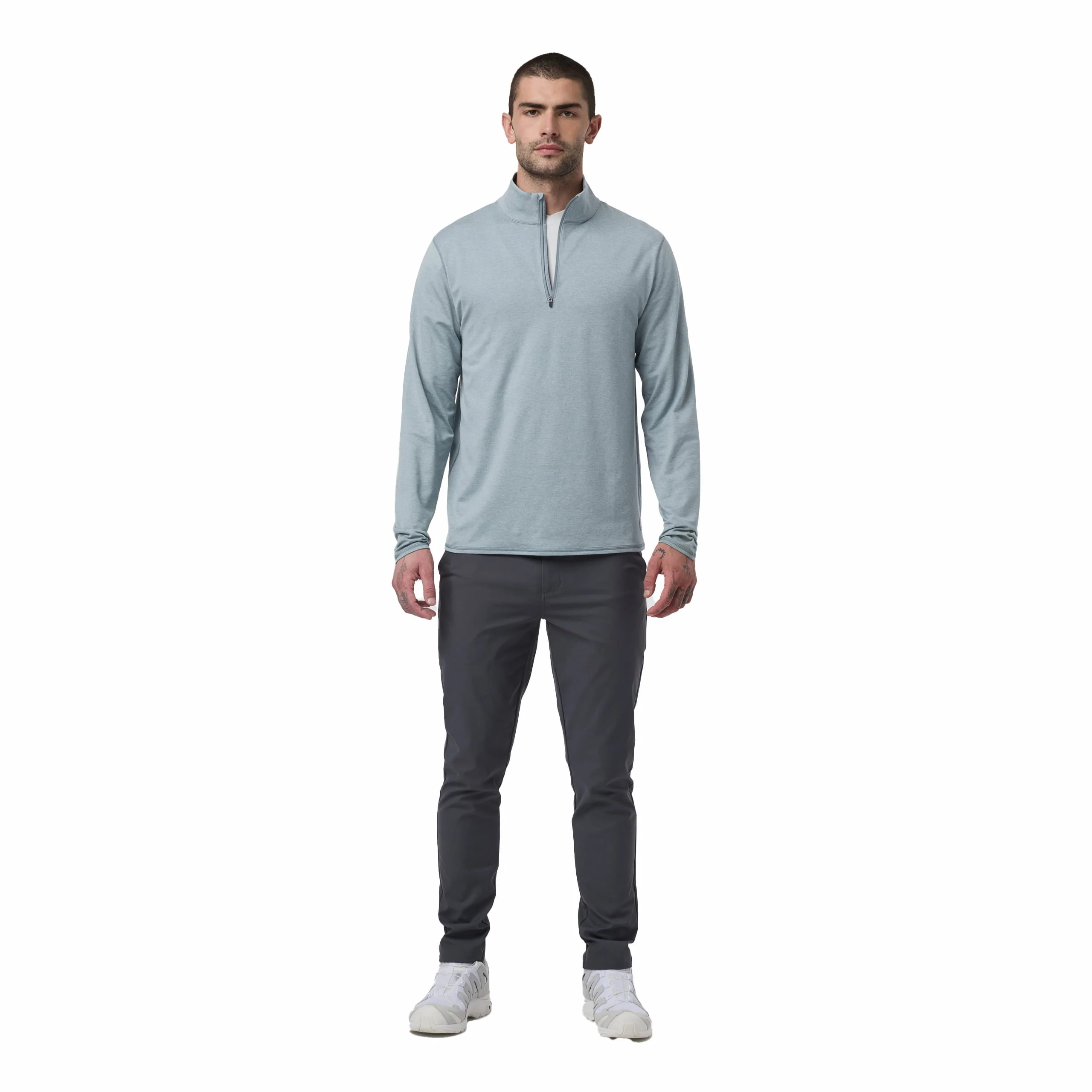 Vuori Men's Ponto Half Zip Mock Neck Pullover - Image 7