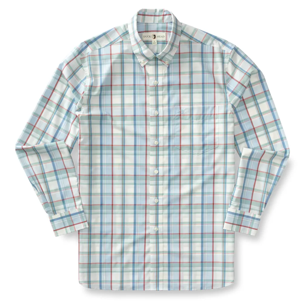 Duck Head Men's Carson Plaid Performance Poplin Sport Shirt - Image 2